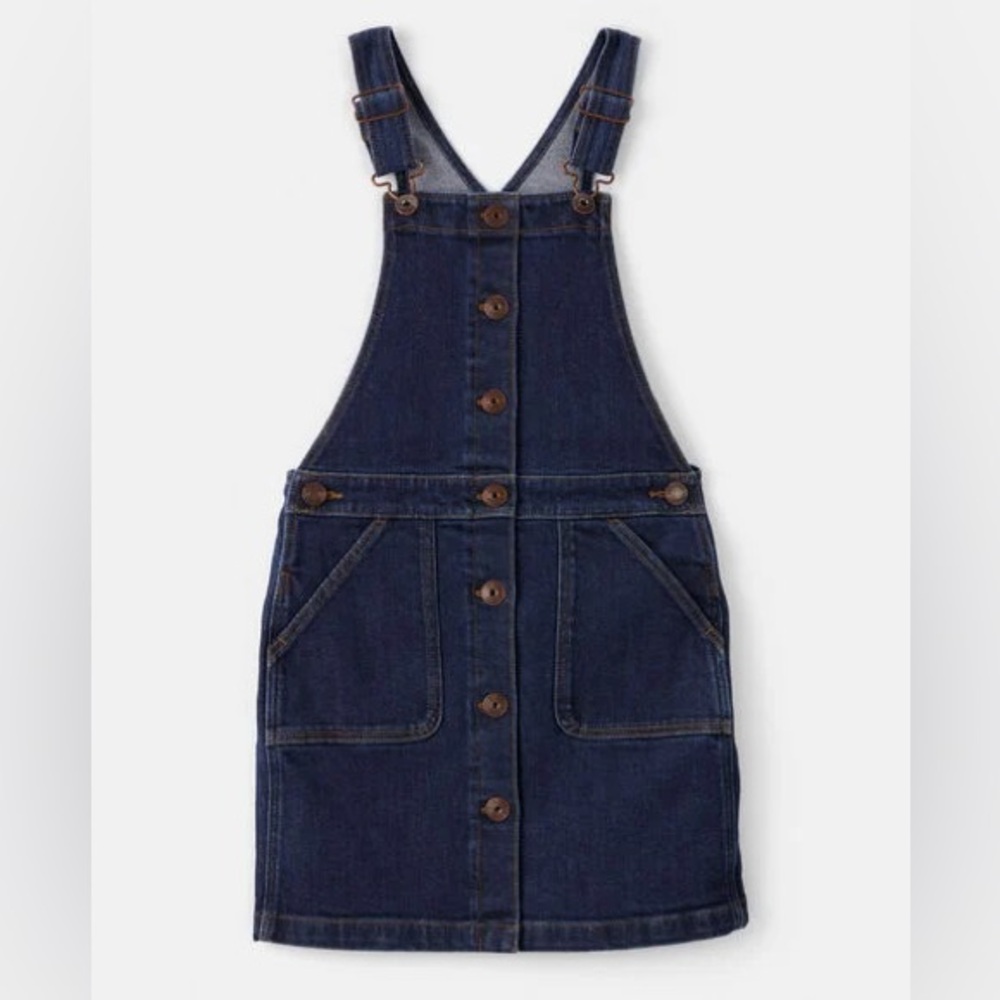 NWT OshKosh B'gosh Girls Denim Skirtall - Blue Dark Wash Denim 6/6x $44